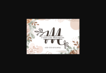 Floral Line Monogram Font Poster 1