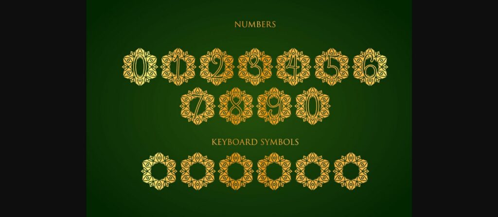 Floral Mandala Monogram Font Poster 6