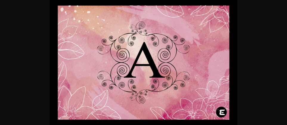 Floral Monogram Font Poster 3