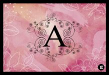 Floral Monogram Font Poster 1