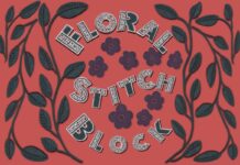 Floral Stitch Block Font Poster 1