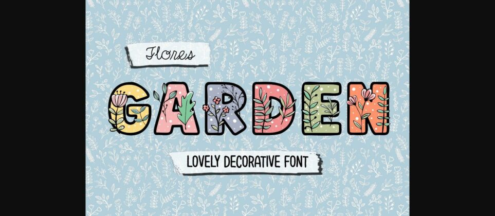 Flores Garden Font Poster 3
