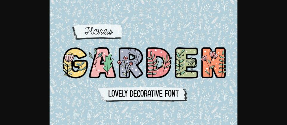 Flores Garden Font Poster 3