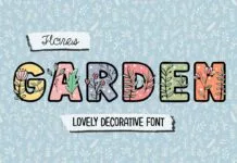 Flores Garden Font Flores Garden Font Poster 1