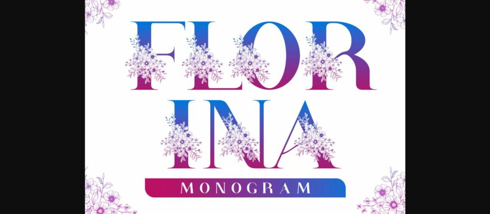 Florina Monogram Font Poster 3