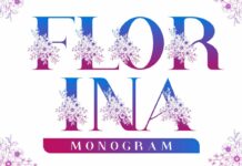 Florina Monogram Font Poster 1