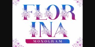 Florina Monogram Font Poster 1