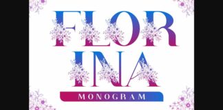 Florina Monogram Font Poster 1