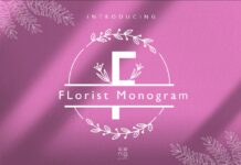 Florist Monogram Font Poster 1