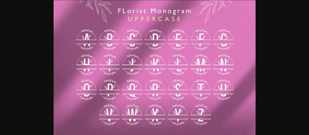 Florist Monogram Font Poster 11