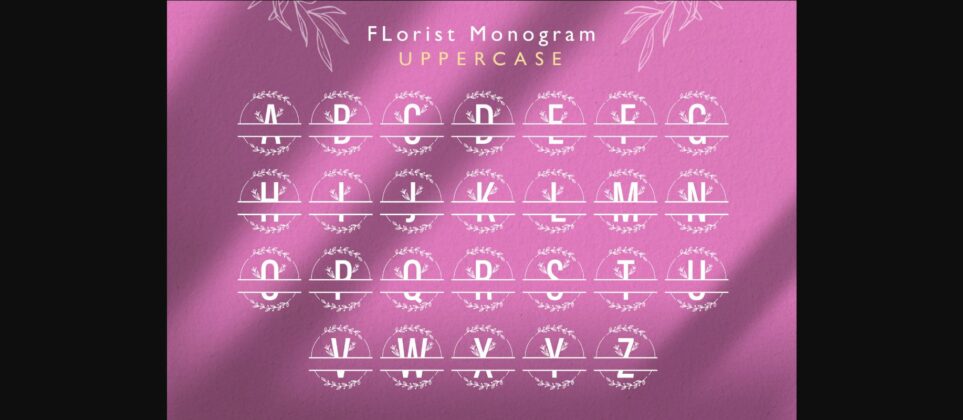 Florist Monogram Font Poster 11