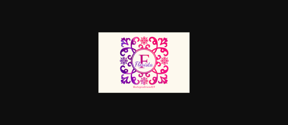 Florista Monogram Font Poster 3