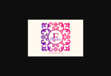 Florista Monogram Font Poster 1