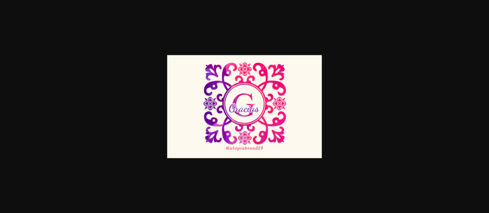 Florista Monogram Font Poster 8