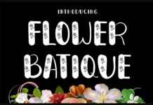 Flower Batique Font Poster 1