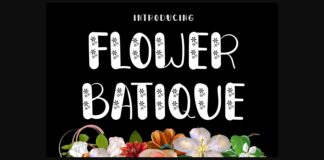 Flower Batique Font Poster 1