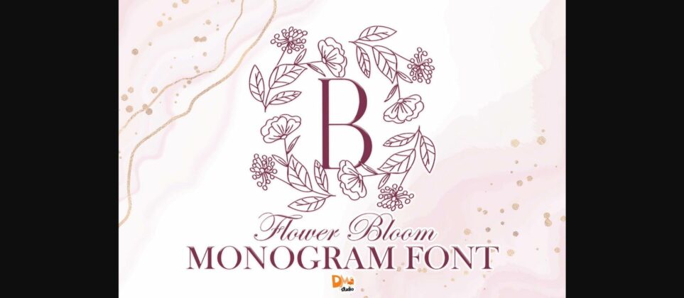 Flower Bloom Monogram Font Poster 3