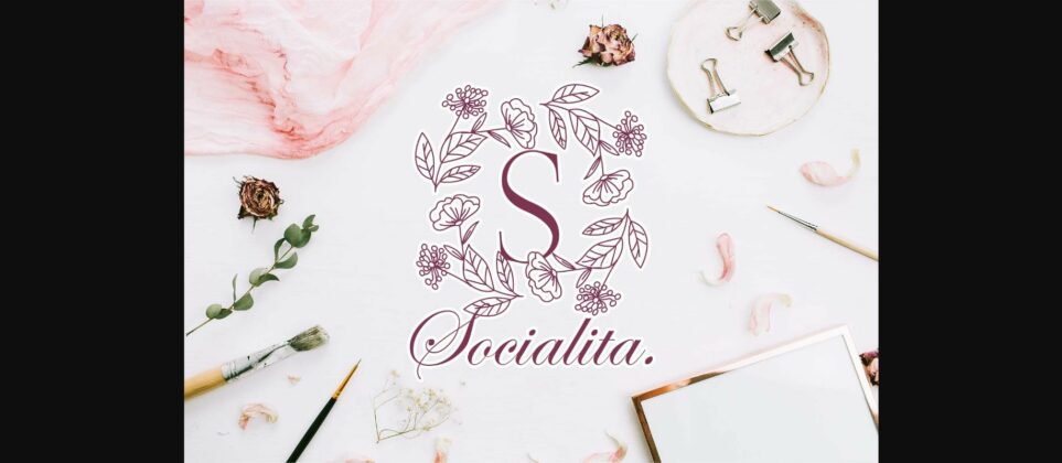 Flower Bloom Monogram Font Poster 5