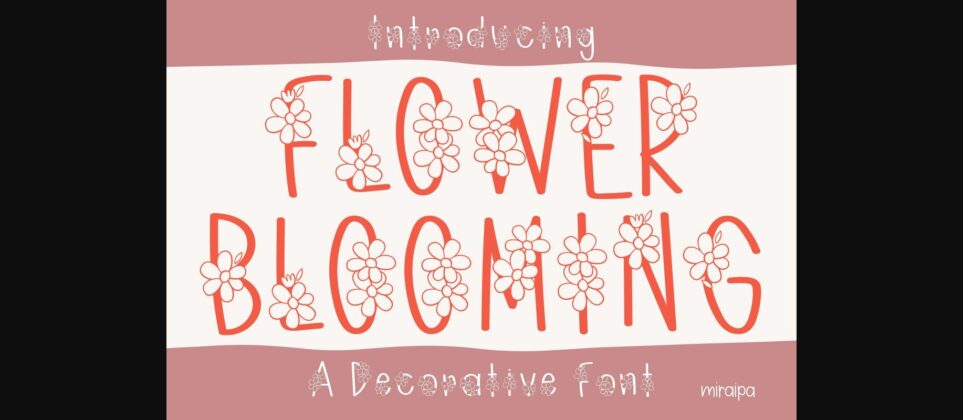 Flower Blooming Font Poster 3