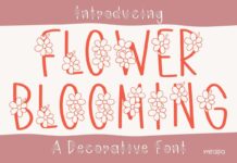 Flower Blooming Font Poster 1