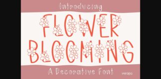 Flower Blooming Font Poster 1