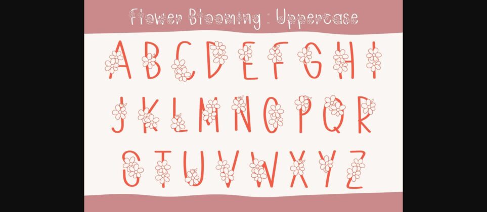 Flower Blooming Font Poster 5
