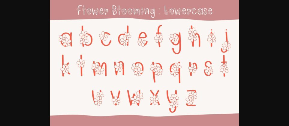 Flower Blooming Font Poster 6
