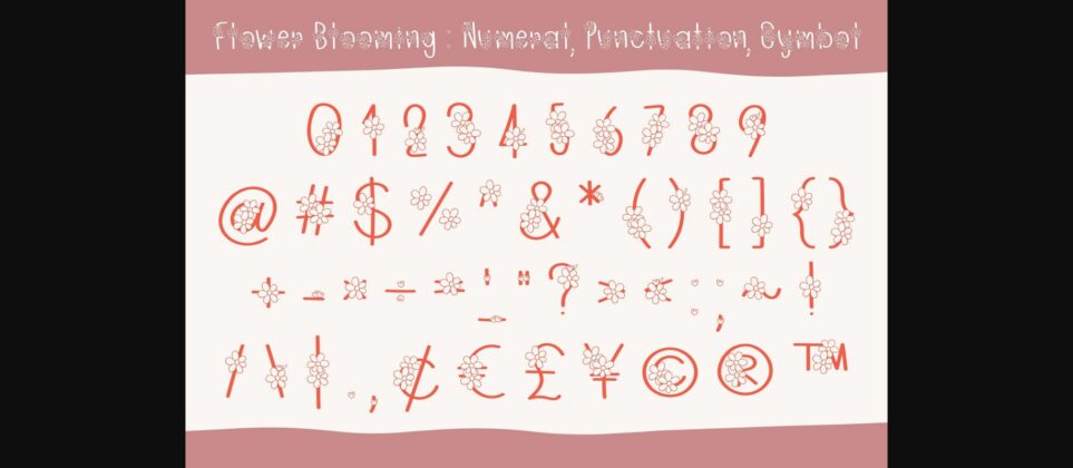 Flower Blooming Font Poster 7