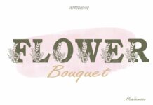 Flower Bouquet Font Poster 1