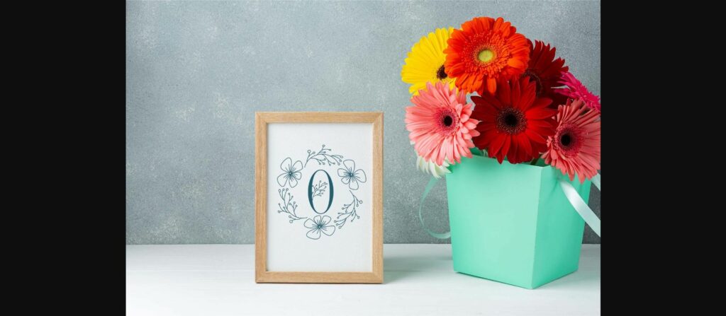 Flower Buds Monogram Font Poster 5