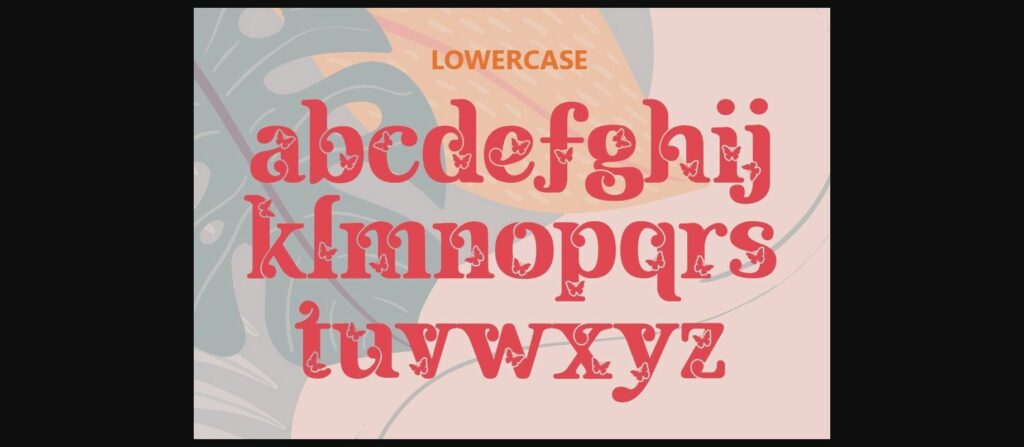Flower Butterfly Font Poster 7