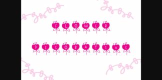 Flower Dingbats Font Poster 1