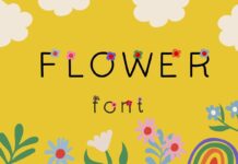 Flower Font Poster 1