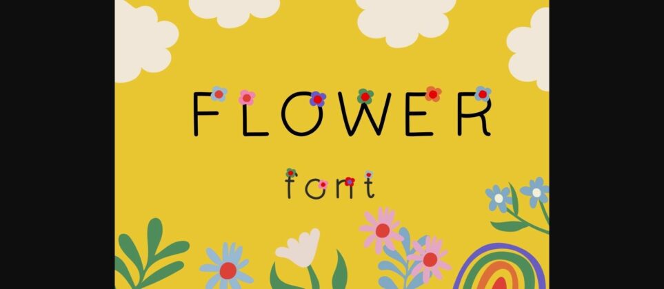 Flower Font Poster 1