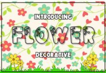 Flower Font Poster 1