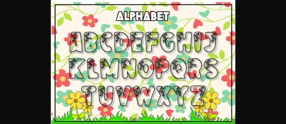 Flower Font Poster 4