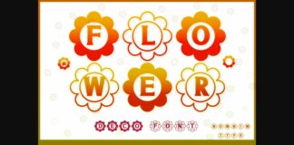 Flower Font Poster 1