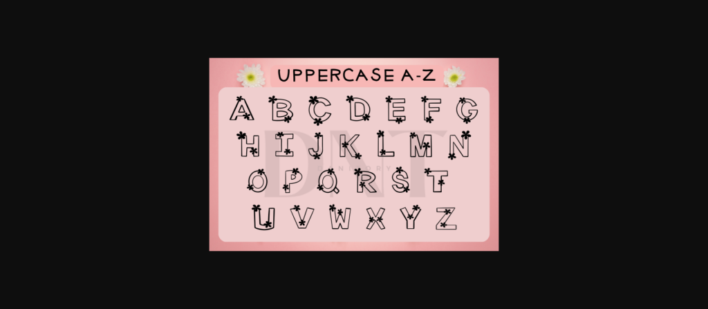 Flower Font Poster 4