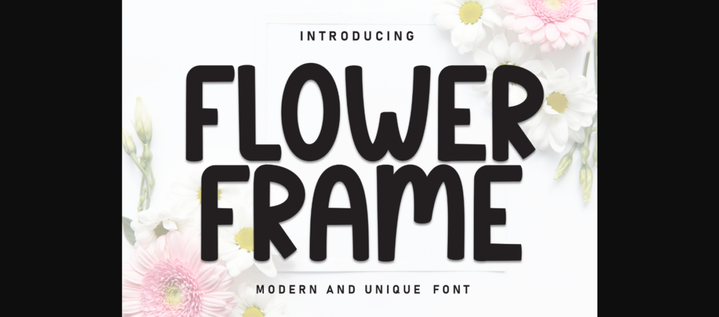 Flower Frame Font Poster 3