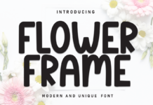Flower Frame Font Poster 1