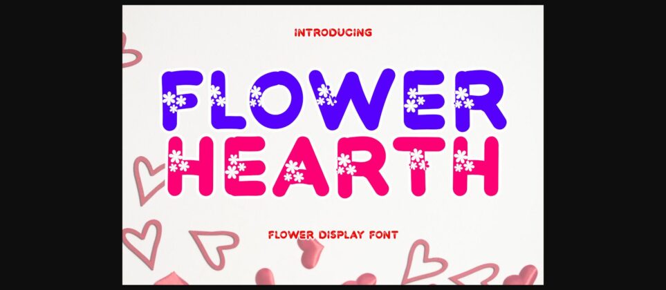 Flower Hearth Font Poster 3