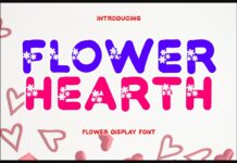 Flower Hearth Font Poster 1