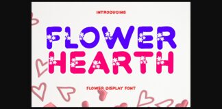 Flower Hearth Font Poster 1