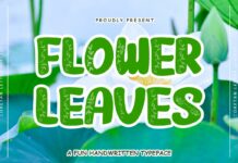 Flower Leaves Font Poster 1