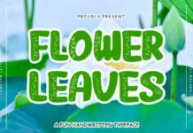 Flower Leaves Font Flower Leaves Font Poster 1