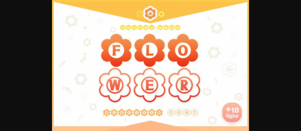 Flower Monogram Font Poster 3