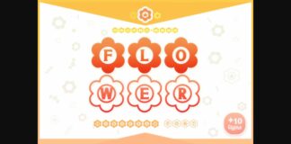 Flower Monogram Font Poster 1