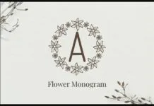 Flower Monogram Font Flower Monogram Font Poster 1