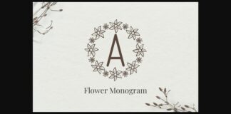 Flower Monogram Font Poster 1