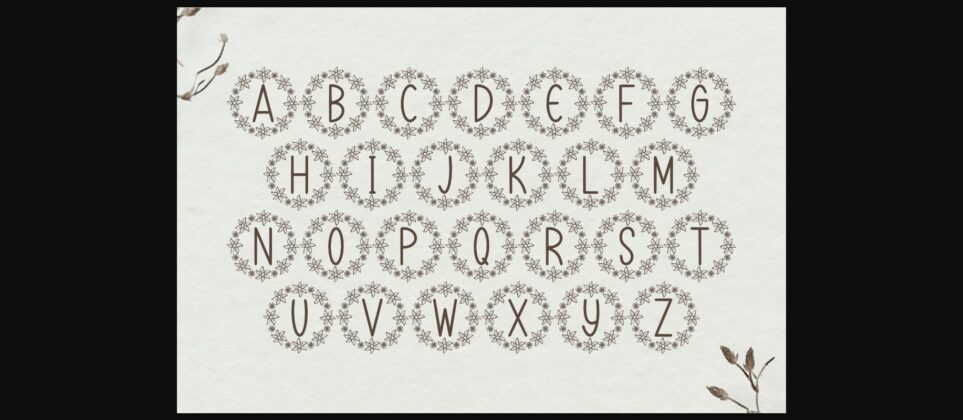 Flower Monogram Font Poster 5